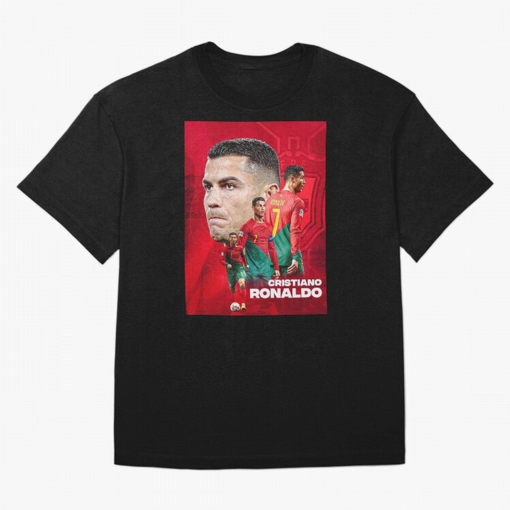 CRISTIANO RONALDO WORLD CUP 2022 Oversized T-Shirt Represent FIFA World Cup 2026 Spirit, Highlighting Argentina and Brazil, Messi, CR7 and Mbappe, Vintage Soccer Flavor, Modern Football Stars, National Flags and Final Night Emotion; Made for Die