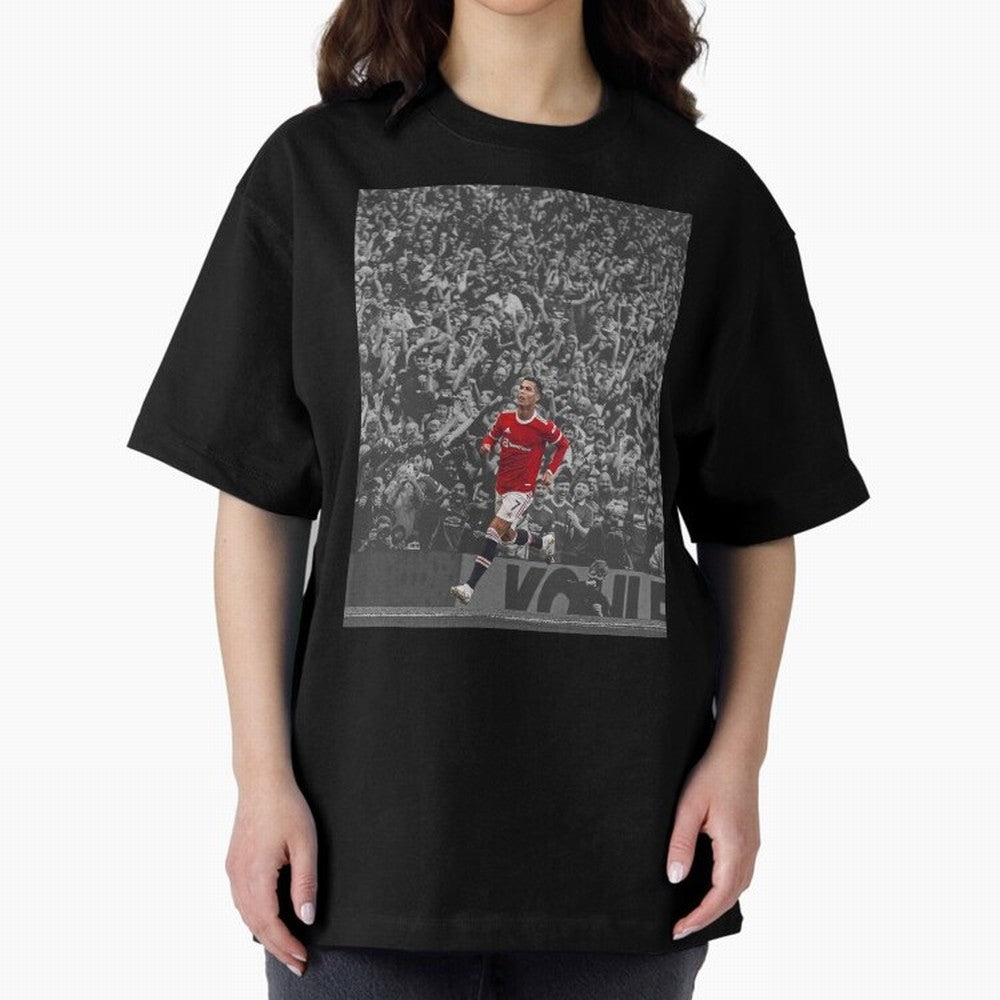 Ronaldo Cr7 Highlights Moment Manchester,Ronaldo Gifts,Ronaldo Cover,Ronaldo Prints Oversized T-Shirt Bring World Football Passion into the FIFA World Cup 2026 Journey through Messi Highlights, France and Portugal Pride, Fan Favorite Moments,