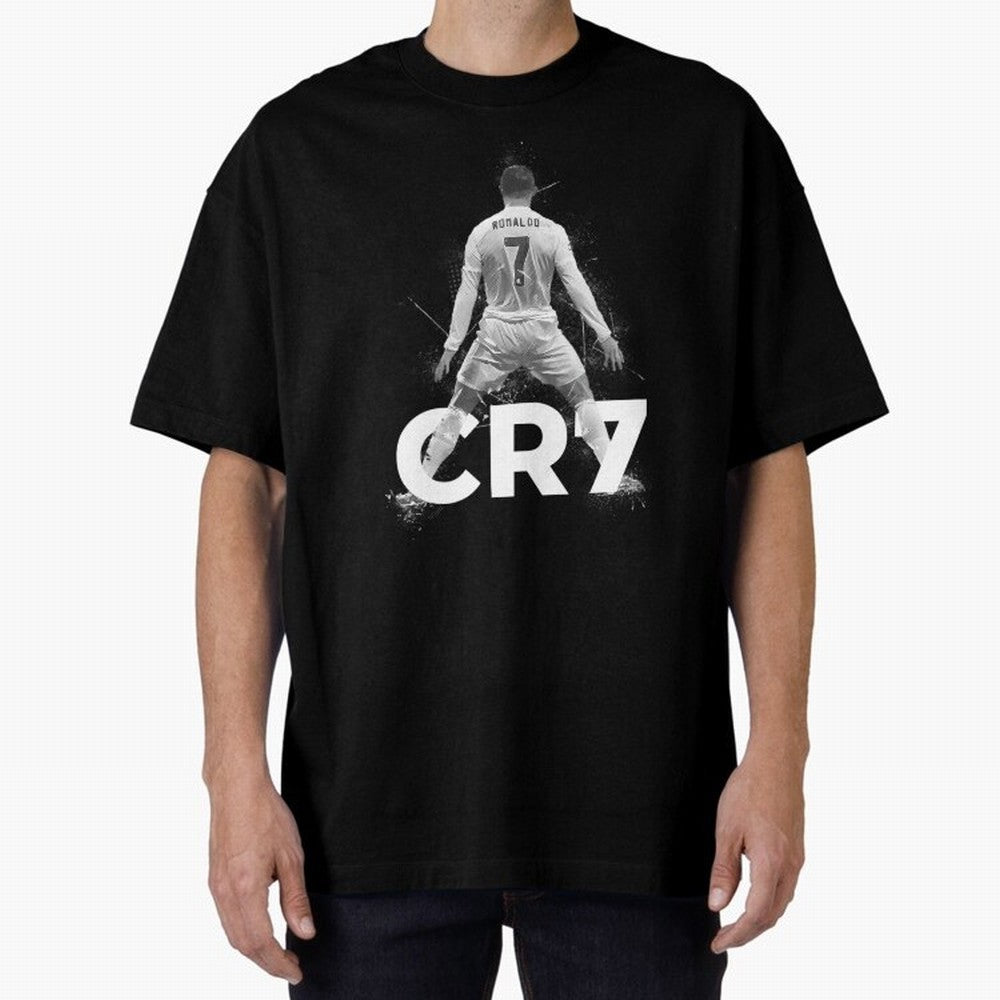 Cristiano Ronaldo CR7 Oversized T-Shirt Remember FIFA World Cup 2026 for Fans of Mbappe and Neymar and England and Germany, Bringing Sports Nostalgia, International Competition, Famous Players and Unforgettable Victories; Built for Supporters