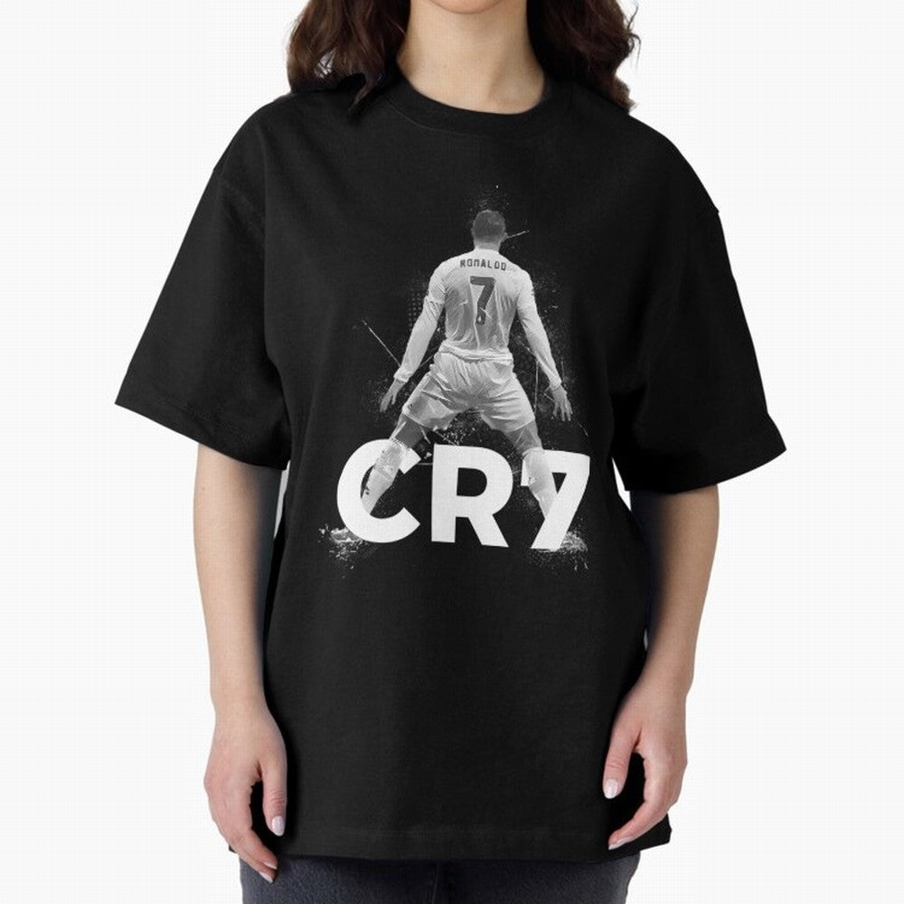 Cristiano Ronaldo CR7 Oversized T-Shirt Remember FIFA World Cup 2026 for Fans of Mbappe and Neymar and England and Germany, Bringing Sports Nostalgia, International Competition, Famous Players and Unforgettable Victories; Built for Supporters