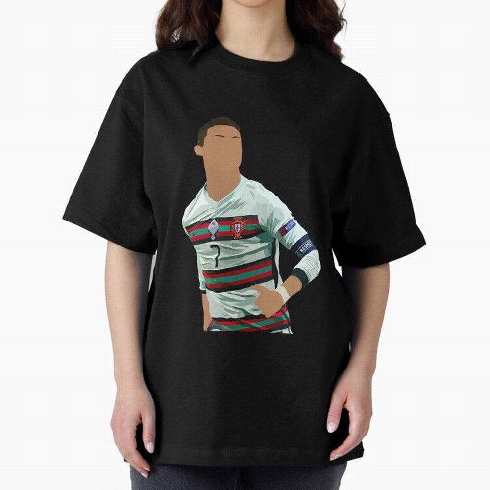 Cristiano Ronaldo Portugal Oversized T-Shirt Fuel FIFA World Cup 2026 Group Stage for Fans of Cristiano Ronaldo and Brazil, Bringing Game Day Rituals, Football Legends, Country Pride and the Road to the Final; Ideal for Football Dads, Football