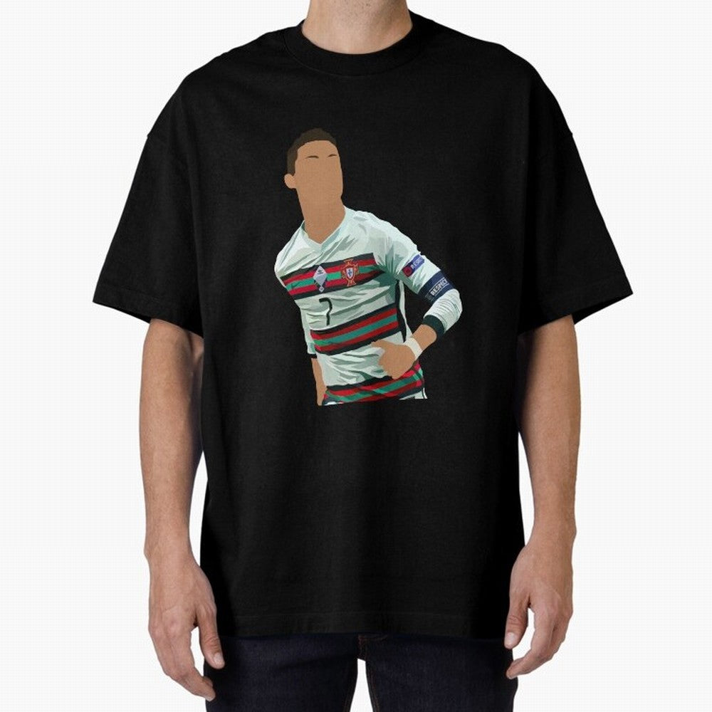 Cristiano Ronaldo Portugal Oversized T-Shirt Fuel FIFA World Cup 2026 Group Stage for Fans of Cristiano Ronaldo and Brazil, Bringing Game Day Rituals, Football Legends, Country Pride and the Road to the Final; Ideal for Football Dads, Football