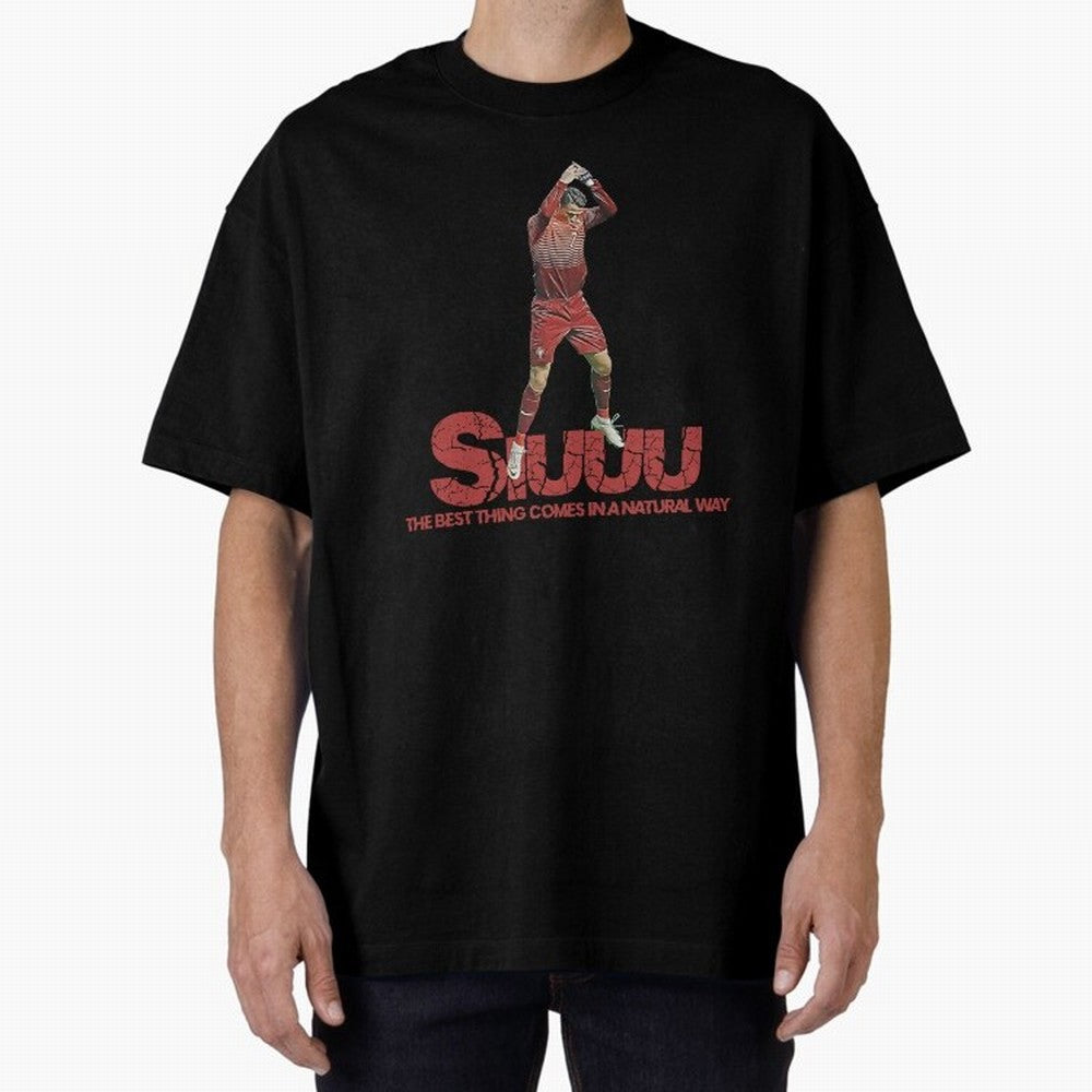 Cr7 Ronaldo Siuuu Oversized T-Shirt Bring a Champion Mindset to Global Football Passion for FIFA World Cup 2026, with Messi, CR7 and Mbappe, Spain and Netherlands, Tournament Hype, Historic Matchups, Family Viewing Parties and Global Sports Pride;