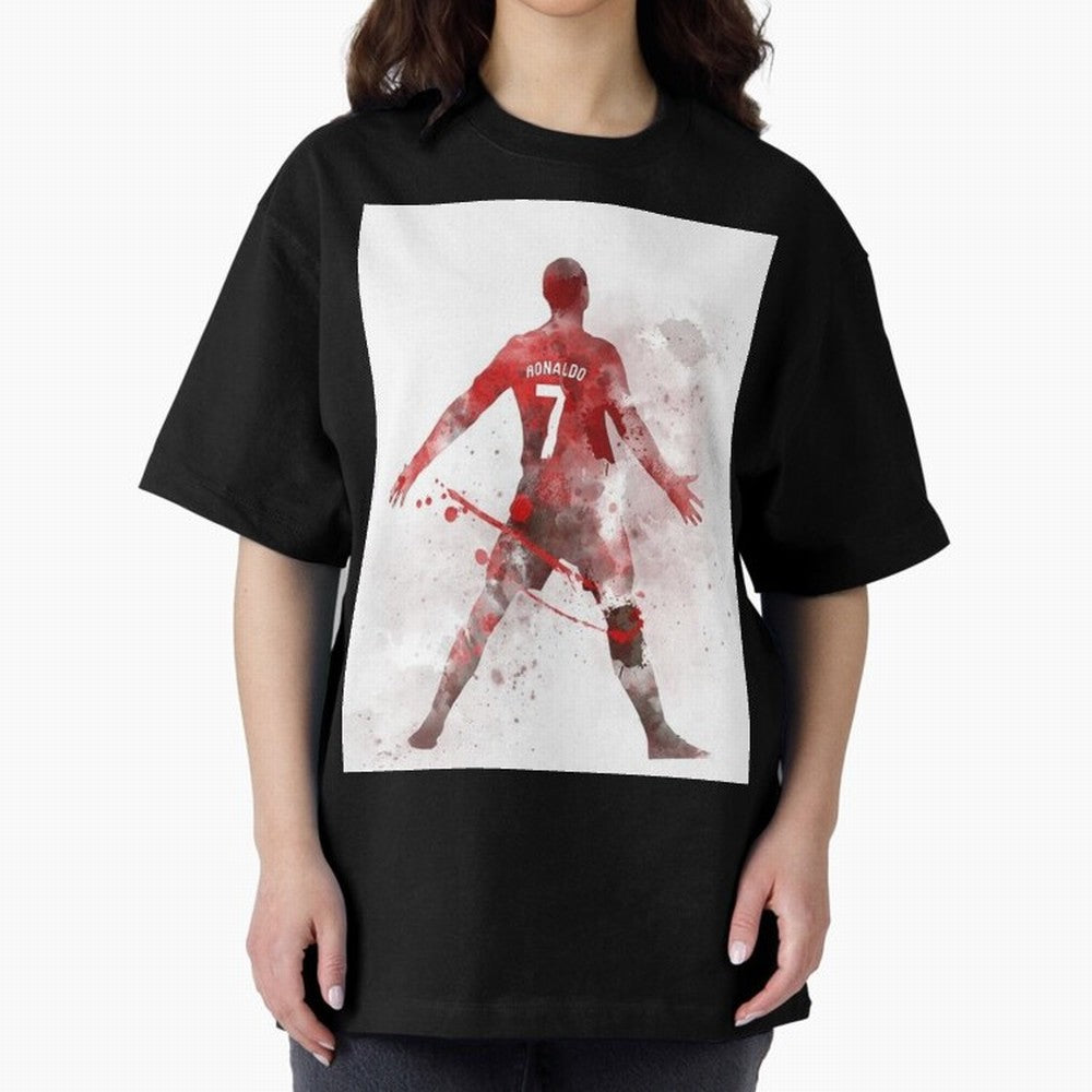 Cristiano Ronaldo Oversized T-Shirt Feel the Trophy Chase of Global Football Passion for FIFA World Cup 2026 USA Canada Mexico, Driven by Cristiano Ronaldo, England and Germany, Supporter Pride, Iconic Celebrations, Legendary Names and Global Match