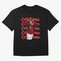 CR7 Oversized T-Shirt Celebrate the Magic of Match Day Hype around FIFA World Cup 2026 USA Canada Mexico, Messi, CR7 and Mbappe, France and Portugal, Fan Favorite Moments, National Team Passion, Big Match Drama and Soccer History; Great for Watch