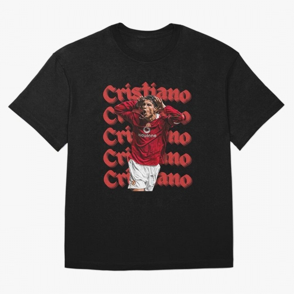 CR7 Oversized T-Shirt Celebrate the Magic of Match Day Hype around FIFA World Cup 2026 USA Canada Mexico, Messi, CR7 and Mbappe, France and Portugal, Fan Favorite Moments, National Team Passion, Big Match Drama and Soccer History; Great for Watch