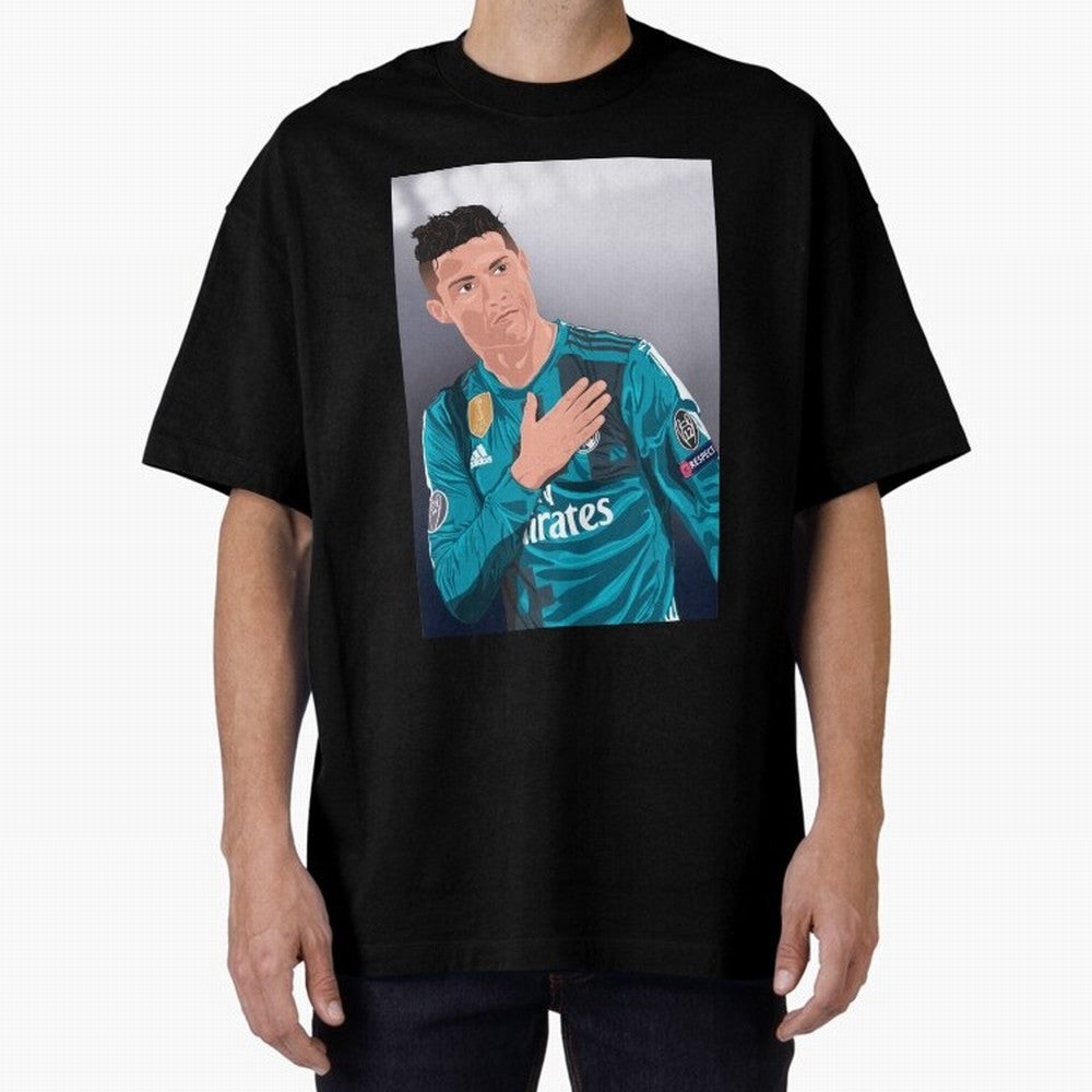 Cristiano Ronaldo Oversized T-Shirt Fuel the Hype around Global Football Passion for FIFA World Cup 2026 USA Canada Mexico, Filled with Haaland and Mbappe, Brazil, Portugal and Argentina, Sports Nostalgia, International Competition, Famous Players