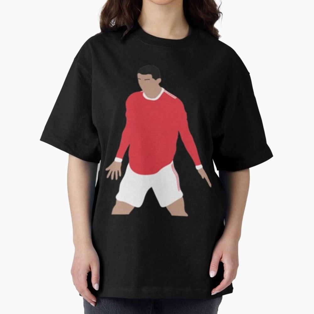 Cristiano Ronaldo Oversized T-Shirt Build FIFA World Cup 2026 USA Canada Mexico for Fans of Neymar, Haaland and Cristiano Ronaldo and Portugal, Spain and Germany, Bringing Championship Spirit, Famous Goals, Roaring Crowds and International Football