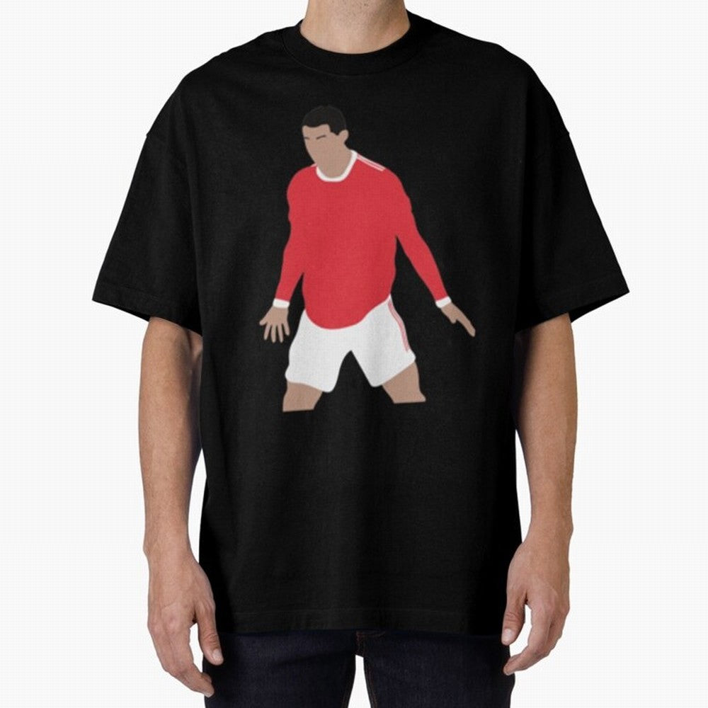 Cristiano Ronaldo Oversized T-Shirt Build FIFA World Cup 2026 USA Canada Mexico for Fans of Neymar, Haaland and Cristiano Ronaldo and Portugal, Spain and Germany, Bringing Championship Spirit, Famous Goals, Roaring Crowds and International Football