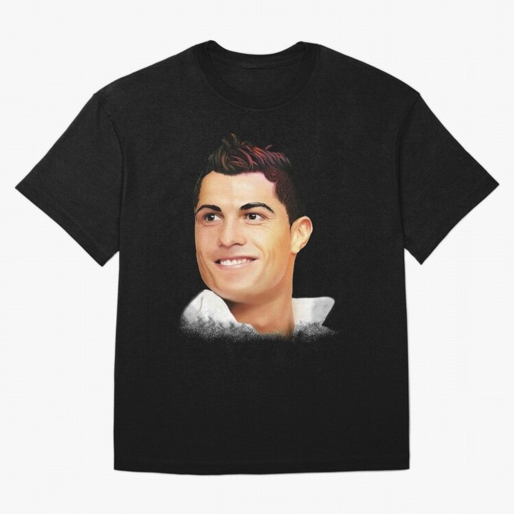Cristiano Ronaldo CR7 | Digital Painting Oversized T-Shirt Join the Countdown to FIFA World Cup 2026 Spirit, Filled with Germany, Haaland, Fan Favorite Moments, National Team Passion, Big Match Drama and Soccer History; Built for Supporters Chasing