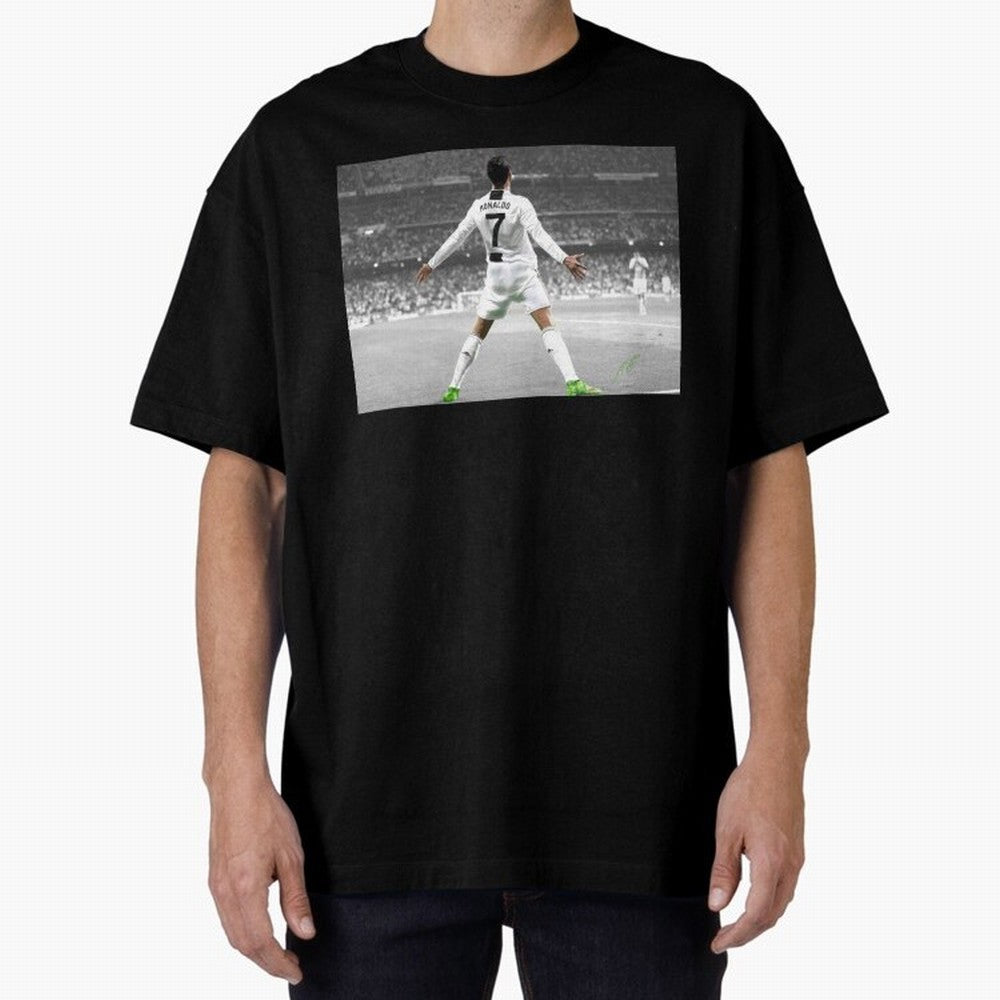 Cristiano Ronaldo Oversized T-Shirt Represent Global Football Passion for FIFA World Cup 2026 Group Stage, Centered on Haaland, Portugal, Tournament Hype, Historic Matchups, Family Viewing Parties and Global Sports Pride; Ideal for Fans Who Follow