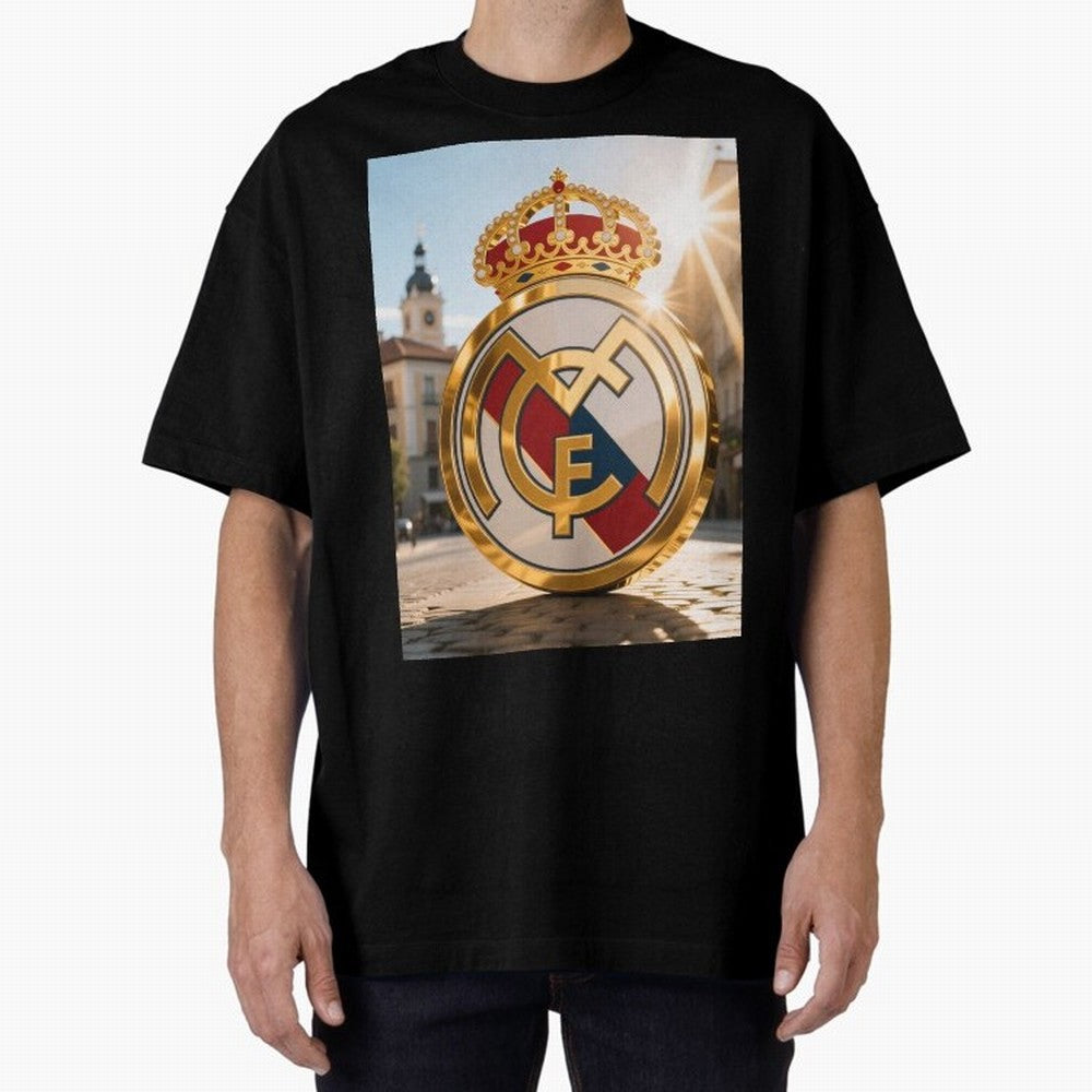 Plaza Sol Real Madrid Oversized T-Shirt Carry the Dream of FIFA World Cup 2026 Group Stage Built around Cristiano Ronaldo, Haaland and CR7, Argentina Energy, Fan Favorite Moments, National Team Passion, Big Match Drama and Soccer History; Great for