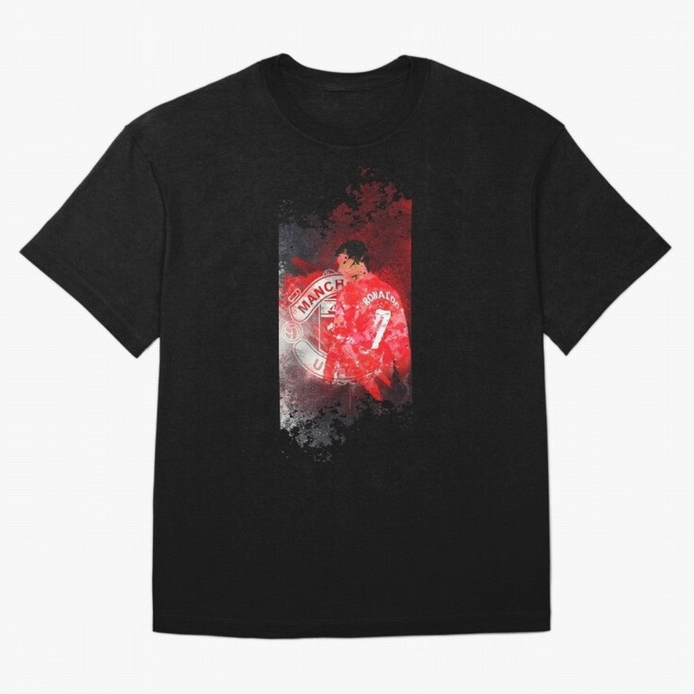 Ronaldo Illustration 003 Oversized T-Shirt Fuel Global Football Passion for FIFA World Cup 2026 Group Stage, with Messi, England, France and Netherlands, Vintage Soccer Flavor, Modern Football Stars, National Flags and Final Night Emotion; Created