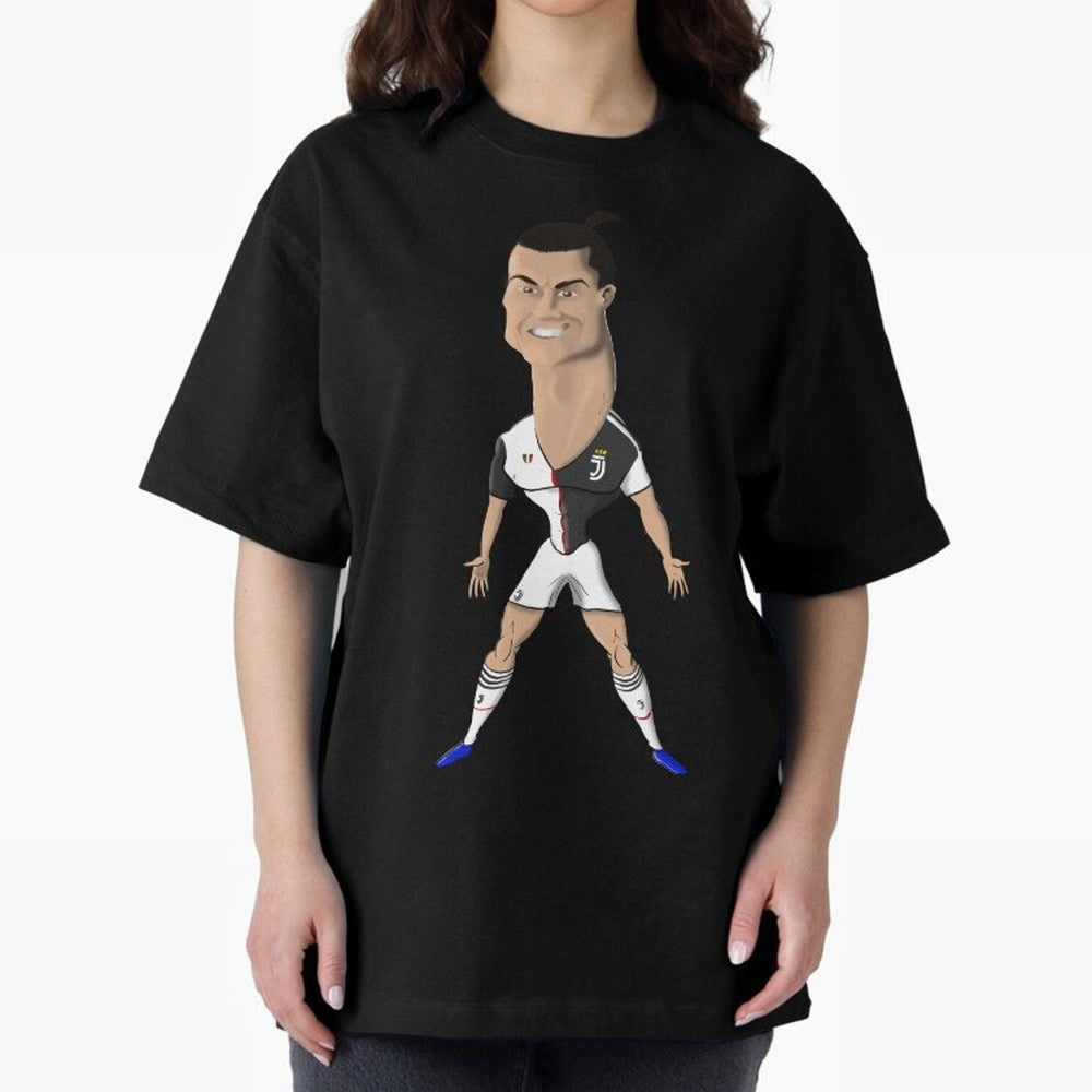 CR7 Oversized T-Shirt Celebrate Classic Football Spirit in Global Football Passion for FIFA World Cup 2026 Group Stage, Built around CR7 and Messi, France, Football Festival Excitement, Trophy Ambitions, Country Rivalries and Star Player Buzz;