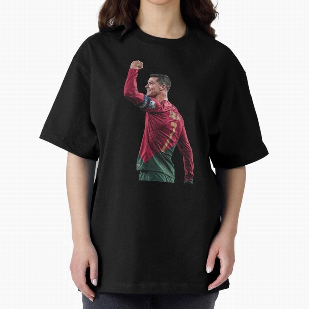 Cristiano Ronaldo Oversized T-Shirt Celebrate the Road through FIFA World Cup 2026 Group Stage for Fans of Messi, CR7 and Mbappe and Brazil, Bringing Champion Mindset, Group Stage Buzz, Knockout Tension and Passionate Fan Culture; Ideal for
