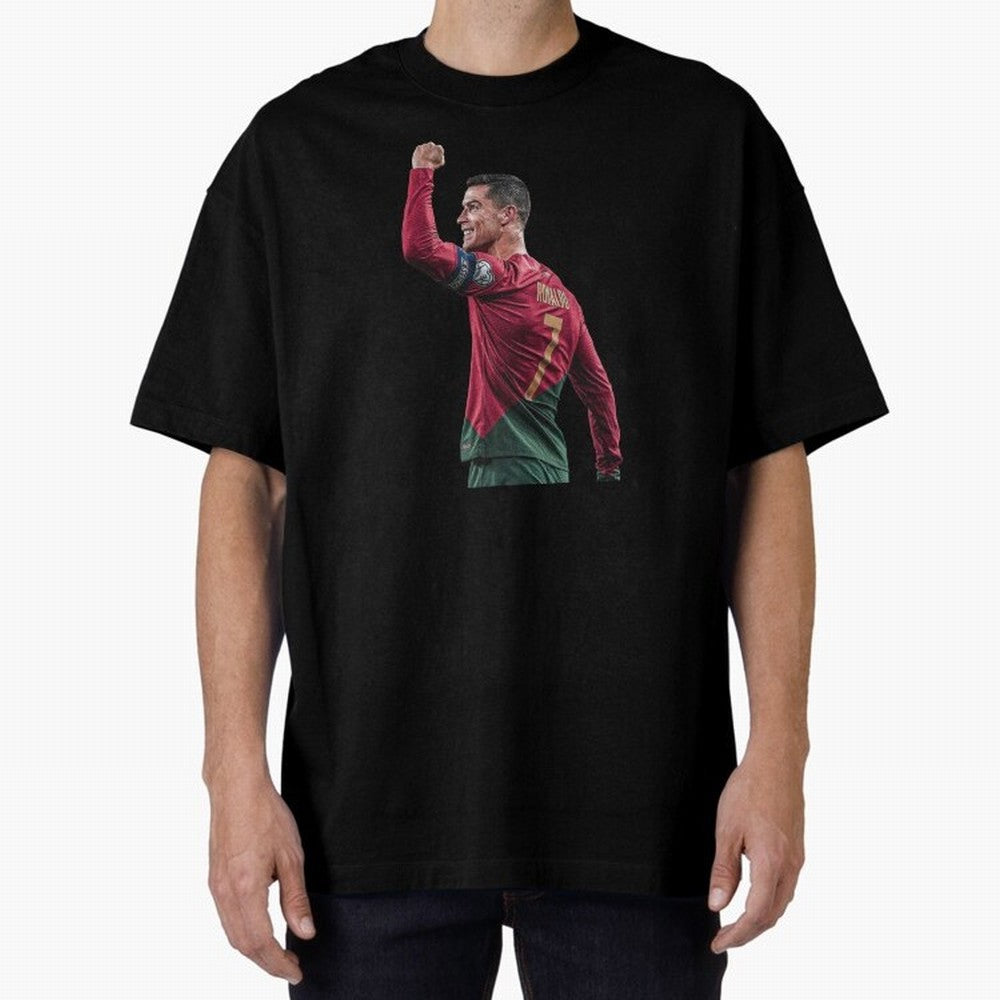 Cristiano Ronaldo Oversized T-Shirt Celebrate the Road through FIFA World Cup 2026 Group Stage for Fans of Messi, CR7 and Mbappe and Brazil, Bringing Champion Mindset, Group Stage Buzz, Knockout Tension and Passionate Fan Culture; Ideal for