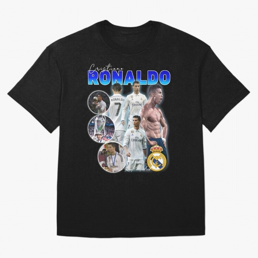 Cristiano Ronaldo Bootleg Oversized T-Shirt Celebrate Football Heritage in FIFA World Cup 2026 USA Canada Mexico Built around Messi, Netherlands Energy, Champion Mindset, Group Stage Buzz, Knockout Tension and Passionate Fan Culture; Made for