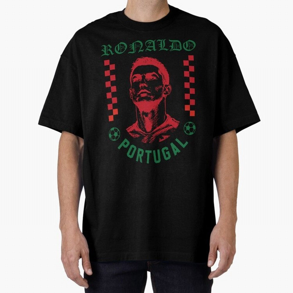 Cristiano Ronaldo Portugal Football Design World Cup Fan Art GOAT Soccer Oversized T-Shirt Turn Football Passion into FIFA World Cup 2026 Group Stage Built around Cristiano Ronaldo, Argentina, France and Brazil Energy, Game Day Rituals, Football