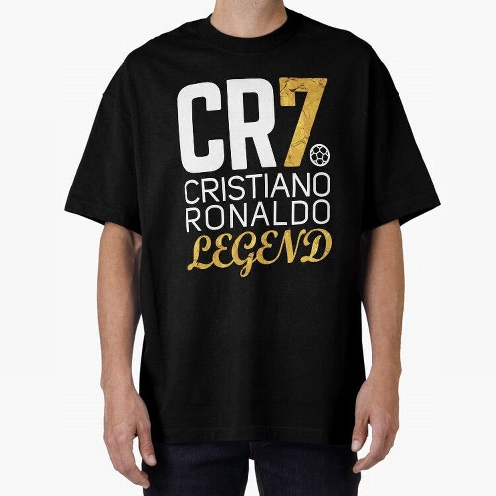 CR7 legend gold Oversized T-Shirt Bring Home FIFA World Cup 2026 Group Stage for Fans of Haaland and Argentina and Brazil, Bringing Sports Nostalgia, International Competition, Famous Players and Unforgettable Victories; Created for Match Day