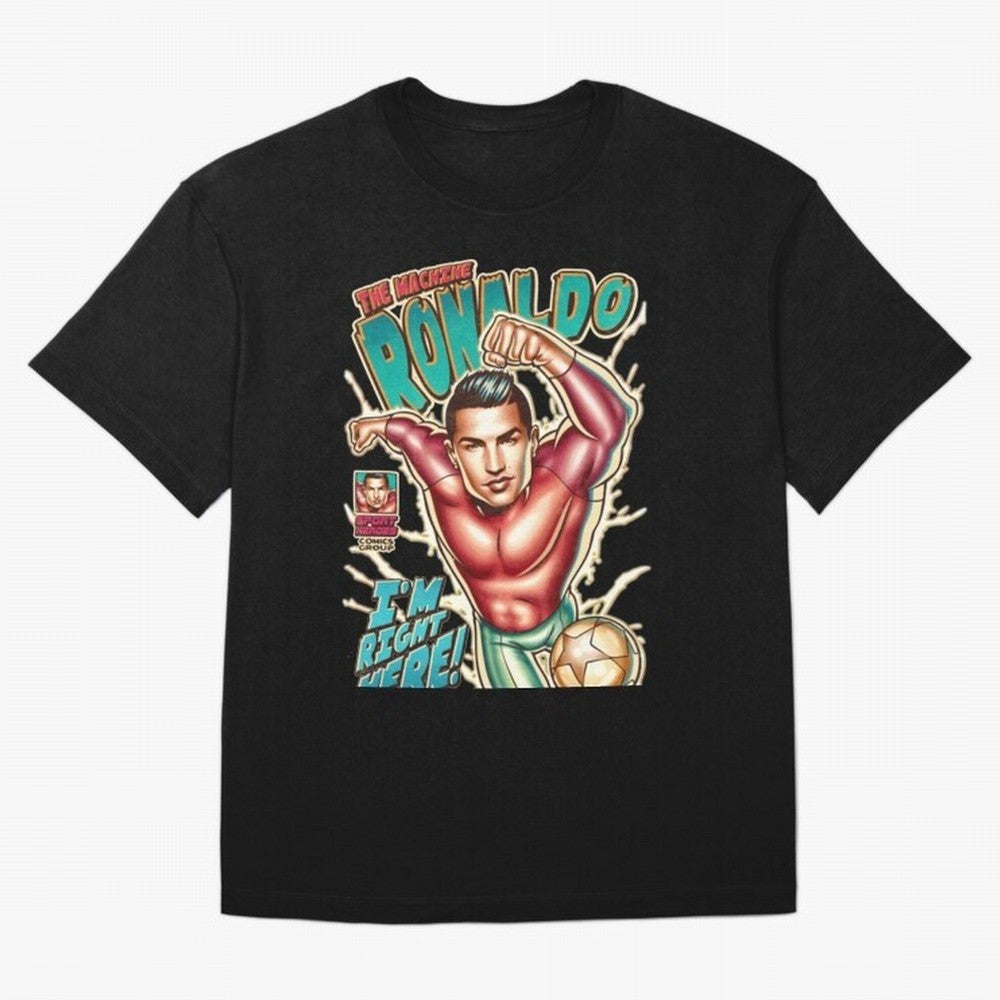 Cristiano Ronaldo The Machine Ronaldo Oversized T-Shirt Relive FIFA World Cup 2026 USA Canada Mexico Driven by CR7, Germany Energy, Goal Celebration Energy, Supporter Heritage, Football Icons and Worldwide Tournament Joy; Perfect for Supporters Who