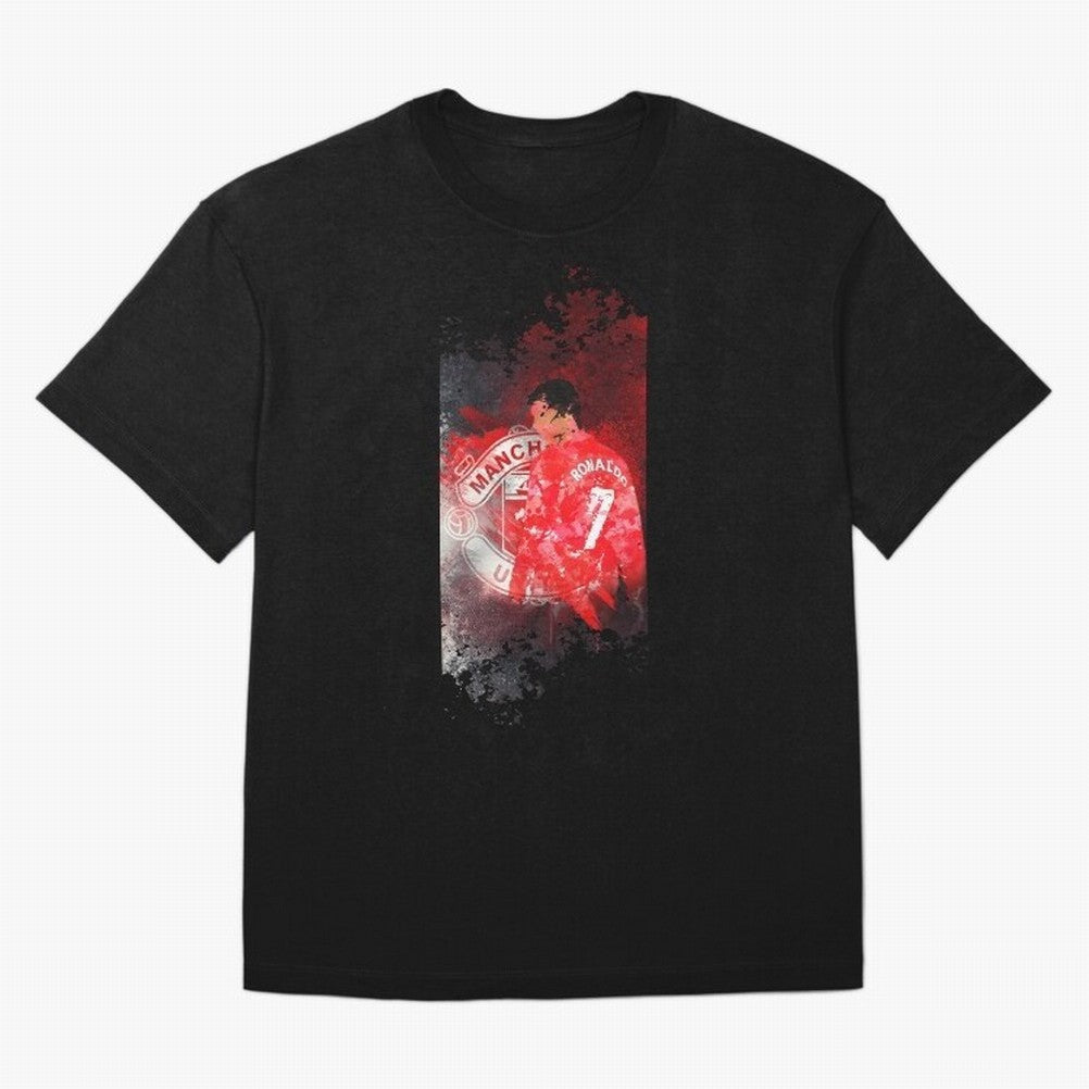 Ronaldo Illustration 002 Oversized T-Shirt Enjoy Match Day Hype around FIFA World Cup 2026 USA Canada Mexico, Messi, CR7 and Mbappe, Brazil, Portugal and Argentina, Classic Soccer Heritage, Championship Pressure, Fan Loyalty and International