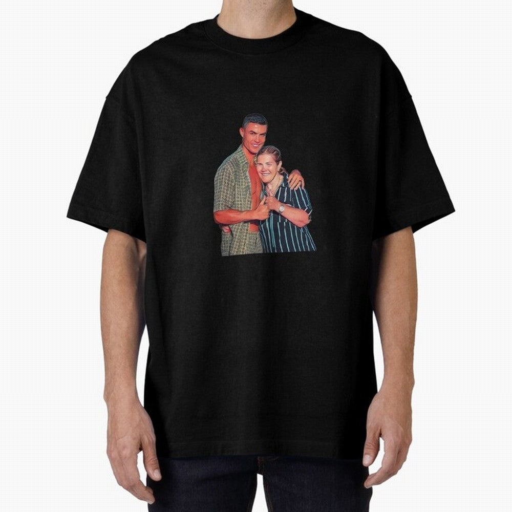its criis with his mother Oversized T-Shirt Share Match Day Hype around FIFA World Cup 2026, Messi and Cristiano Ronaldo, Brazil, Goal Celebration Energy, Supporter Heritage, Football Icons and Worldwide Tournament Joy; Great for Supporters Who