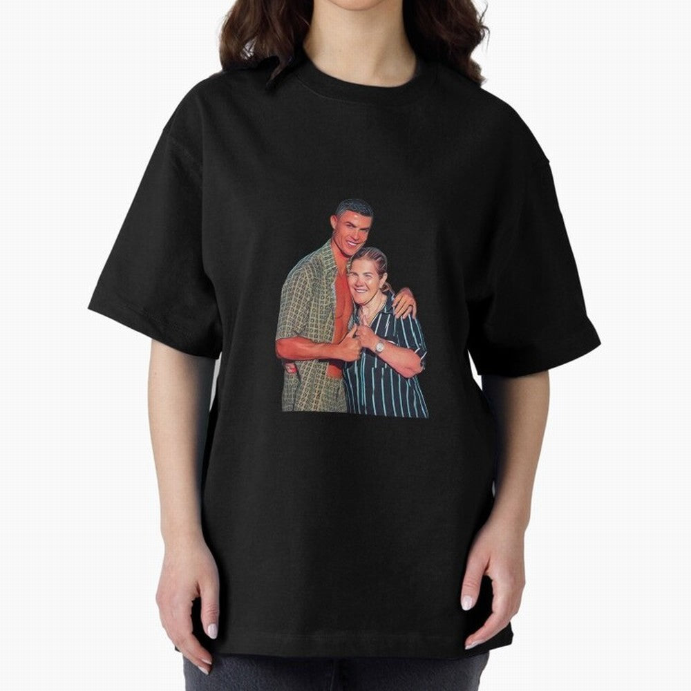 its criis with his mother Oversized T-Shirt Share Match Day Hype around FIFA World Cup 2026, Messi and Cristiano Ronaldo, Brazil, Goal Celebration Energy, Supporter Heritage, Football Icons and Worldwide Tournament Joy; Great for Supporters Who
