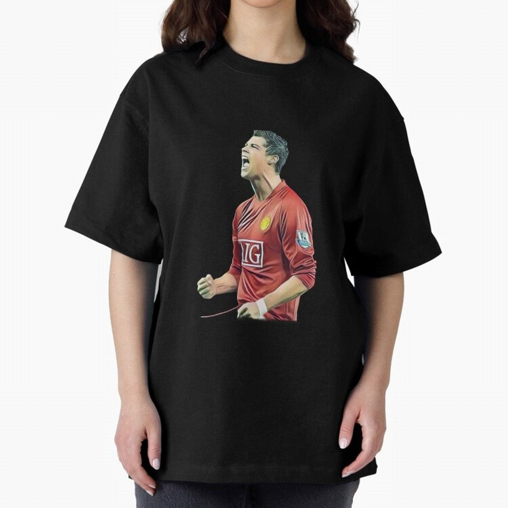 a good celebration from the goat Oversized T-Shirt Celebrate Every Goal in the FIFA World Cup 2026 Journey through Haaland and Mbappe Highlights, Portugal, Spain and Germany Pride, Tournament Hype, Historic Matchups, Family Viewing Parties and