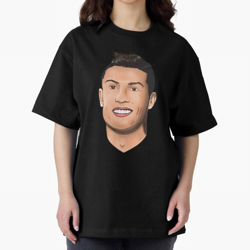 Cristiano Ronaldo Oversized T-Shirt Relive FIFA World Cup 2026 USA Canada Mexico Featuring Mbappe, France and Portugal Energy, Football Festival Excitement, Trophy Ambitions, Country Rivalries and Star Player Buzz; Perfect for Supporters Who Want