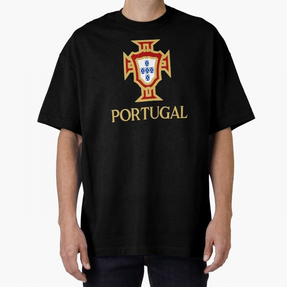 Portugal Gold Alt 3 Oversized T-Shirt Carry the Colors and Pride of Match Day Hype around FIFA World Cup 2026 USA Canada Mexico, Messi, Neymar and Mbappe, Portugal, Championship Spirit, Famous Goals, Roaring Crowds and International Football Unity;