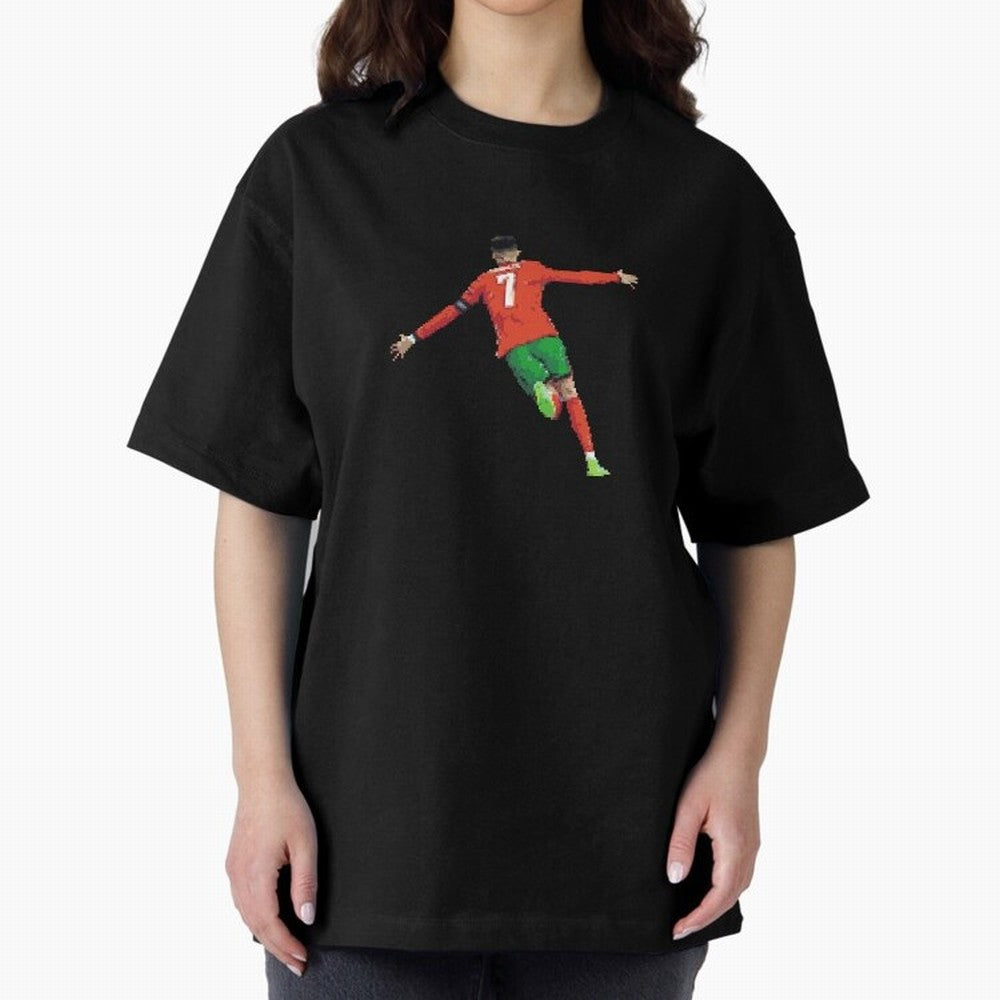 Cristiano Ronaldo Oversized T-Shirt Represent Global Football Passion for FIFA World Cup 2026 Group Stage, Centered on Haaland, Portugal, Tournament Hype, Historic Matchups, Family Viewing Parties and Global Sports Pride; Ideal for Fans Who Follow