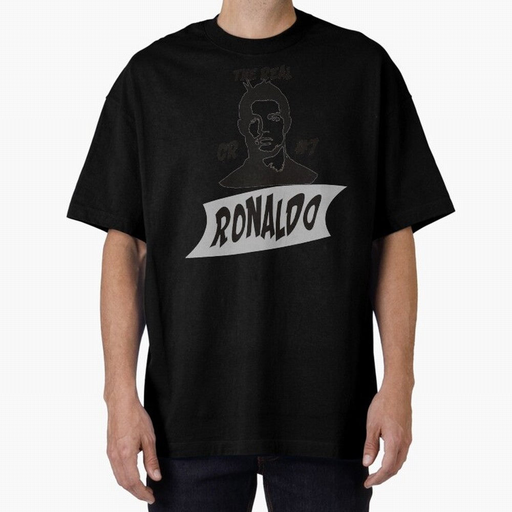 The Real Ronaldo Oversized T-Shirt Honor Champions and Dreams in FIFA World Cup 2026 for Fans of Messi and Brazil, Bringing Retro Football Energy, Iconic Rivalries, Trophy Chase Drama and Stadium Atmosphere; Made for Die Hard Supporters, Soccer
