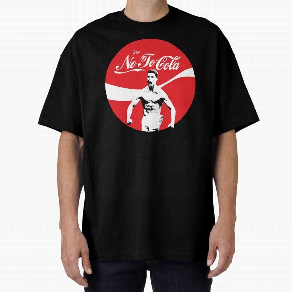 Cristiano Ronaldo - Say No To Cola Oversized T-Shirt Share the Excitement of FIFA World Cup 2026 USA Canada Mexico Spirit, Inspired by Spain and Netherlands, Messi, Neymar and Mbappe, Match Day Excitement, Supporter Culture, Golden Goals and Global