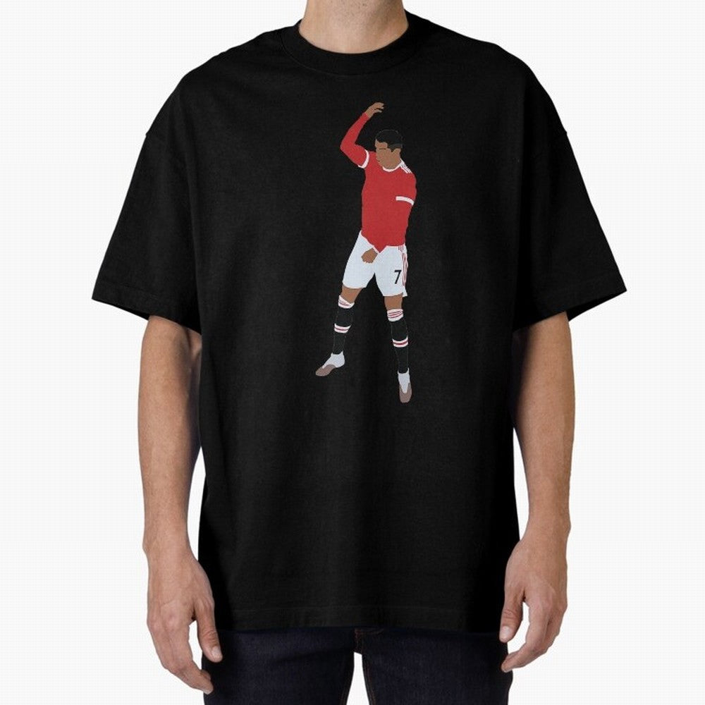 Cristiano Ronaldo 4 Oversized T-Shirt Live the Energy of Global Football Passion for FIFA World Cup 2026 USA Canada Mexico, Built around CR7, Germany, Champion Mindset, Group Stage Buzz, Knockout Tension and Passionate Fan Culture; Great for