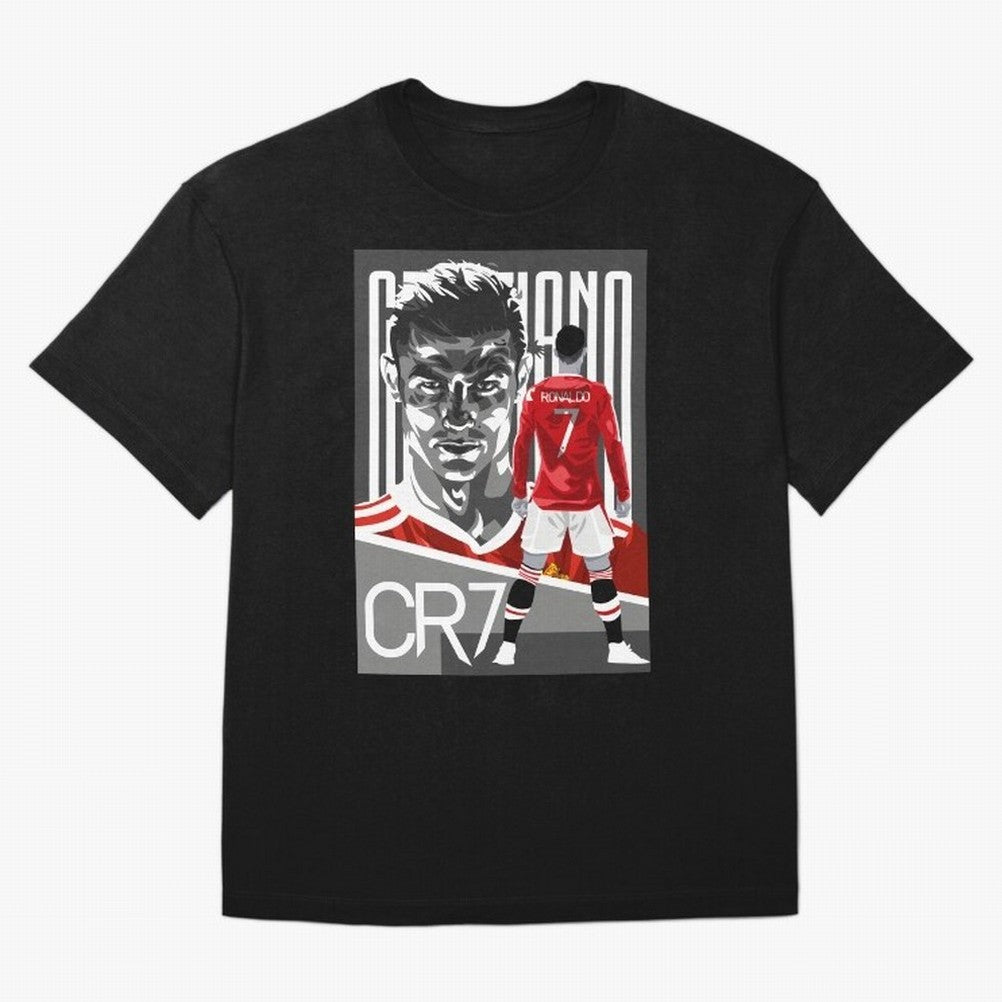 Cristiano Ronaldo In Red Oversized T-Shirt Relive the Noise and Pride of Global Football Passion for FIFA World Cup 2026, Made for CR7, England and Germany, Match Day Excitement, Supporter Culture, Golden Goals and Global Football Passion; Ideal
