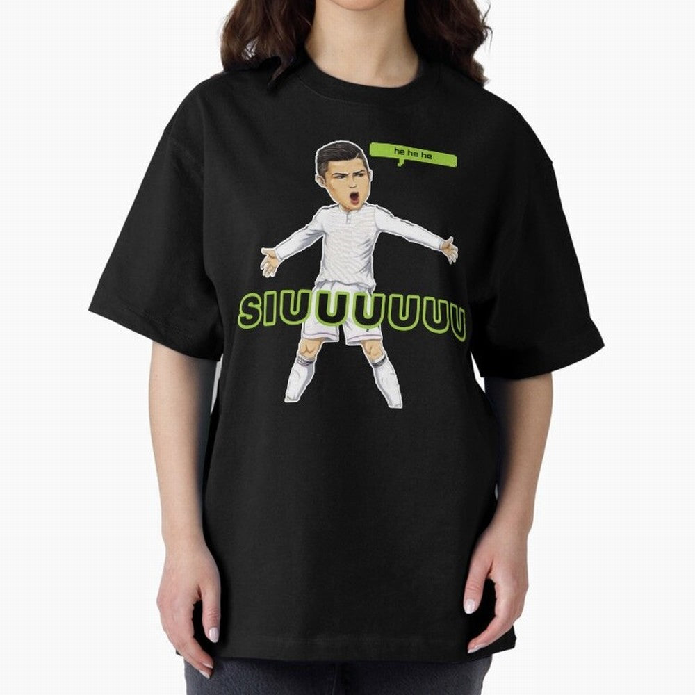 Hehehe SUIII Cristiano ronaldo Oversized T-Shirt Refresh FIFA World Cup 2026 USA Canada Mexico for Fans of CR7 and Brazil, Bringing Football Passion, Legendary Performances, Festival Vibes and Supporter Community; Created for Match Day Parties,