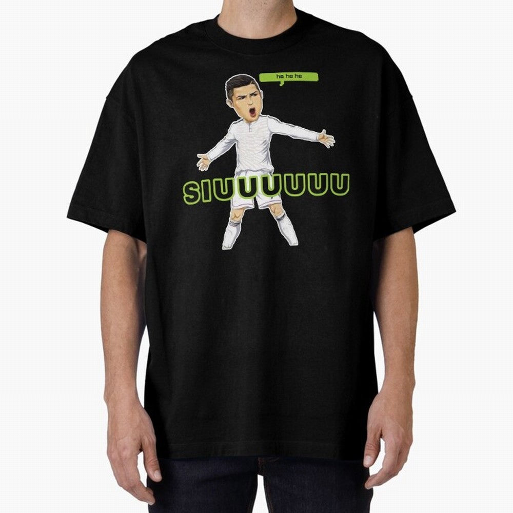 Hehehe SUIII Cristiano ronaldo Oversized T-Shirt Refresh FIFA World Cup 2026 USA Canada Mexico for Fans of CR7 and Brazil, Bringing Football Passion, Legendary Performances, Festival Vibes and Supporter Community; Created for Match Day Parties,