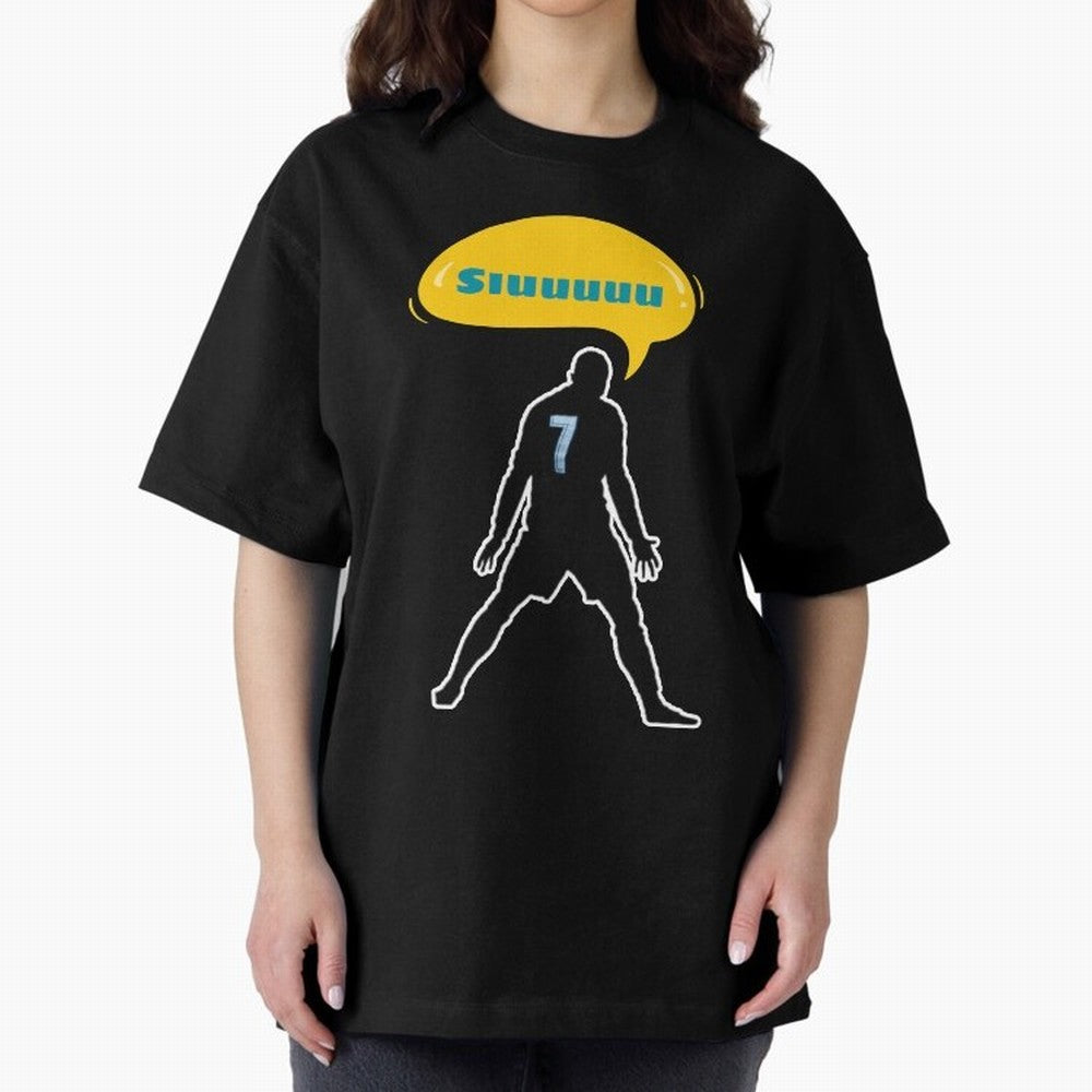 Siuuu Cristiano ronaldo goal Oversized T-Shirt Celebrate the Road through the FIFA World Cup 2026 Group Stage Journey through Haaland Highlights, Spain and Netherlands Pride, Sports Nostalgia, International Competition, Famous Players and