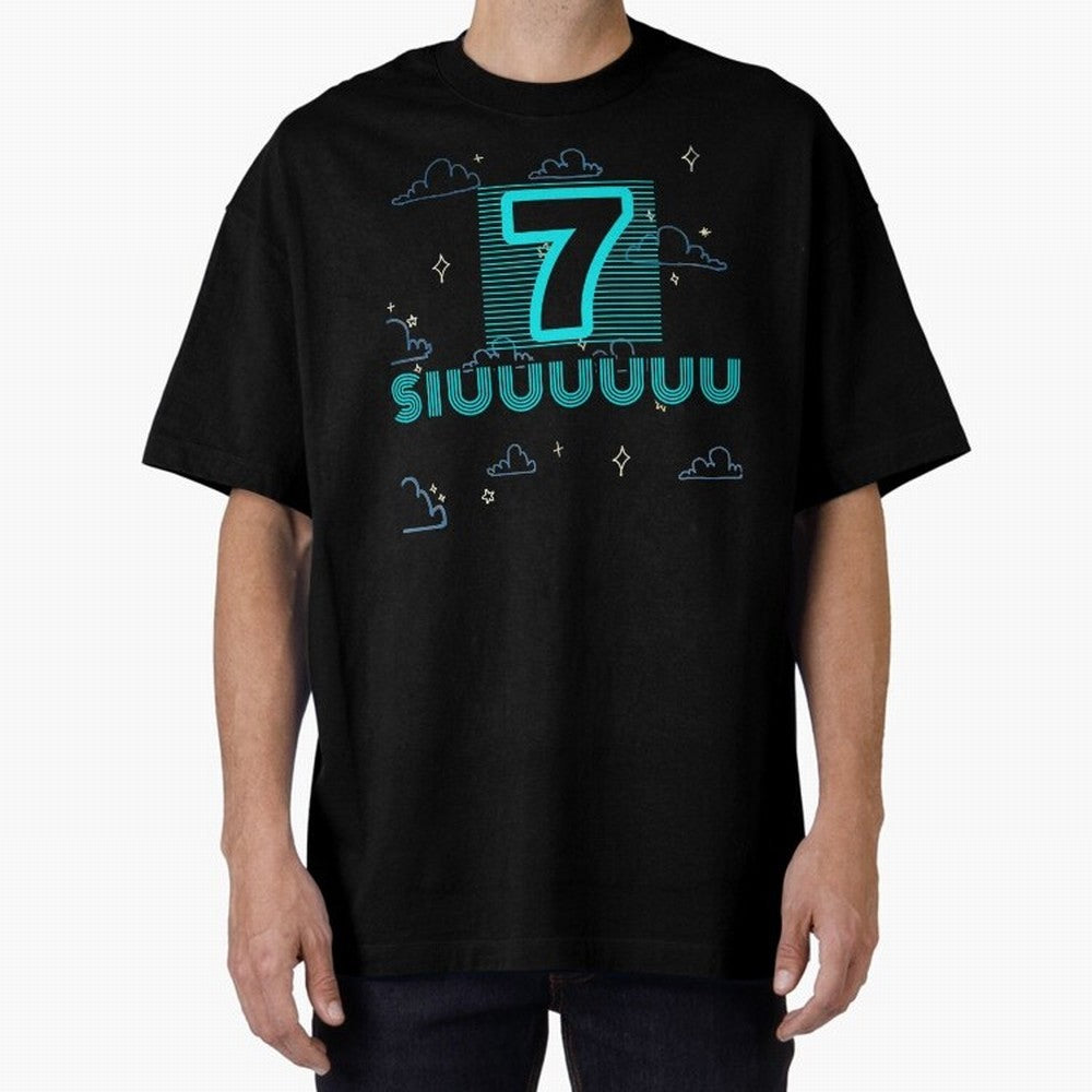 Siuuuuu 7 Cristiano ronaldo Oversized T-Shirt Carry National Pride through Global Football Passion for FIFA World Cup 2026, Filled with Messi, CR7 and Mbappe, Argentina and Brazil, Stadium Chants, National Pride, Trophy Dreams and Unforgettable