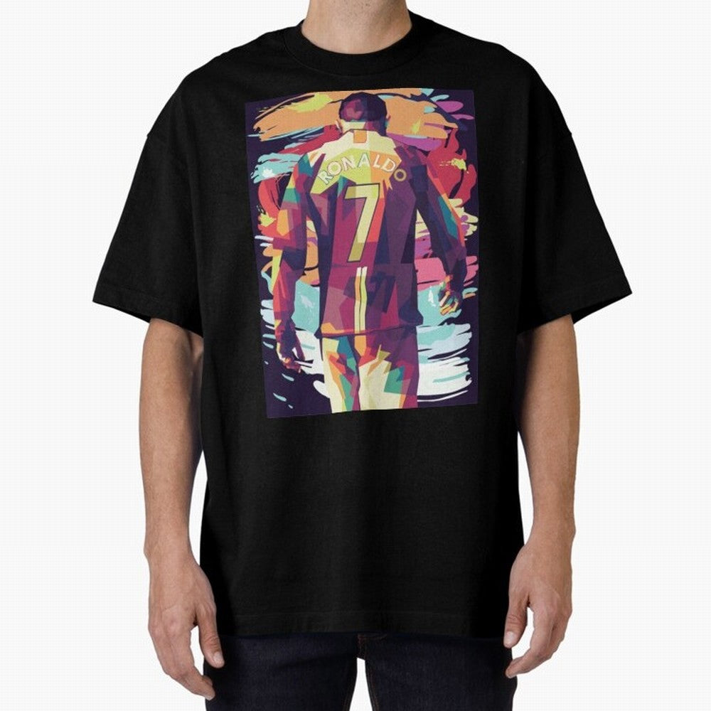 Cristiano Ronaldo Manchester United Cristiano Ronaldo Oversized T-Shirt Celebrate Soccer Greatness during Match Day Hype around FIFA World Cup 2026 Group Stage, Messi and Cristiano Ronaldo, Brazil, Portugal and Argentina, Retro Football Energy,
