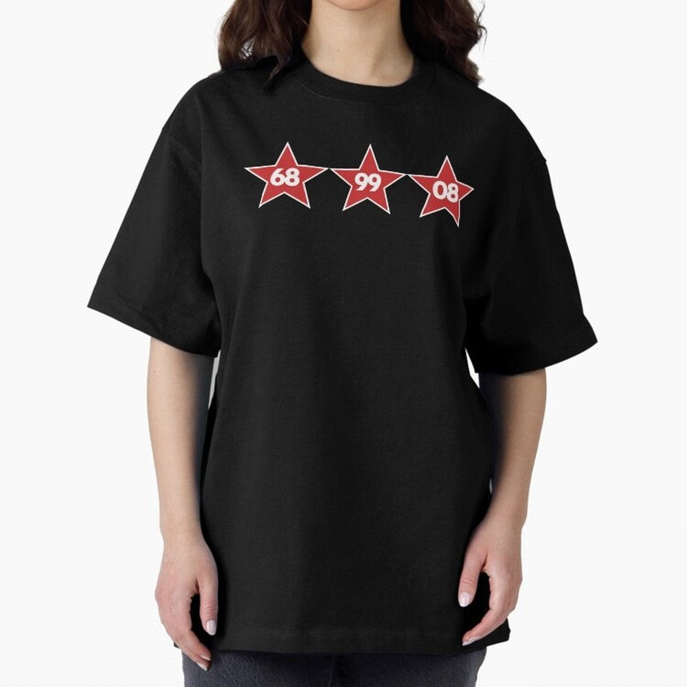 Manchester United European Cups Oversized T-Shirt Stand Out with Spirit from FIFA World Cup 2026 Spirit, Centered on Portugal, Cristiano Ronaldo, Stadium Chants, National Pride, Trophy Dreams and Unforgettable Football Memories; Made for Collectors