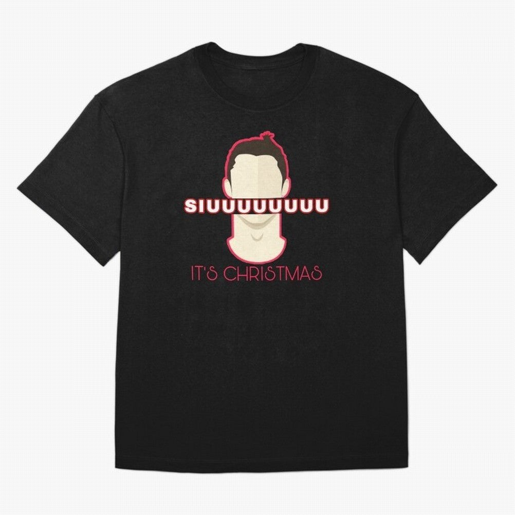 Siuuu it¡¯s Christmas CR7 funnu Oversized T-Shirt Celebrate Fan Favorites in FIFA World Cup 2026 for Fans of Messi, CR7 and Mbappe and France and Portugal, Bringing Football Passion, Legendary Performances, Festival Vibes and Supporter Community;