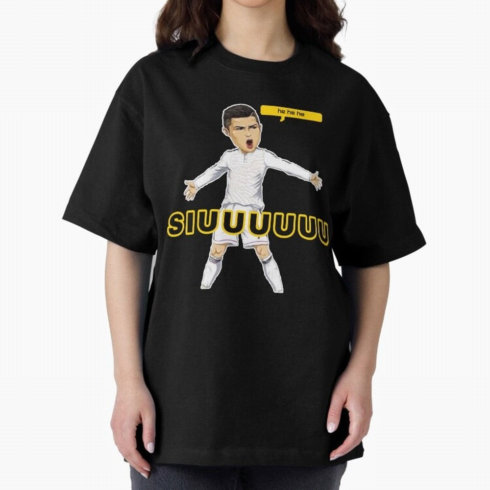 hehehe suiii cristiano ronaldo goal Oversized T-Shirt Bring International Match Energy to FIFA World Cup 2026 USA Canada Mexico Capturing Messi and Cristiano Ronaldo, Germany Energy, Goal Celebration Energy, Supporter Heritage, Football Icons and