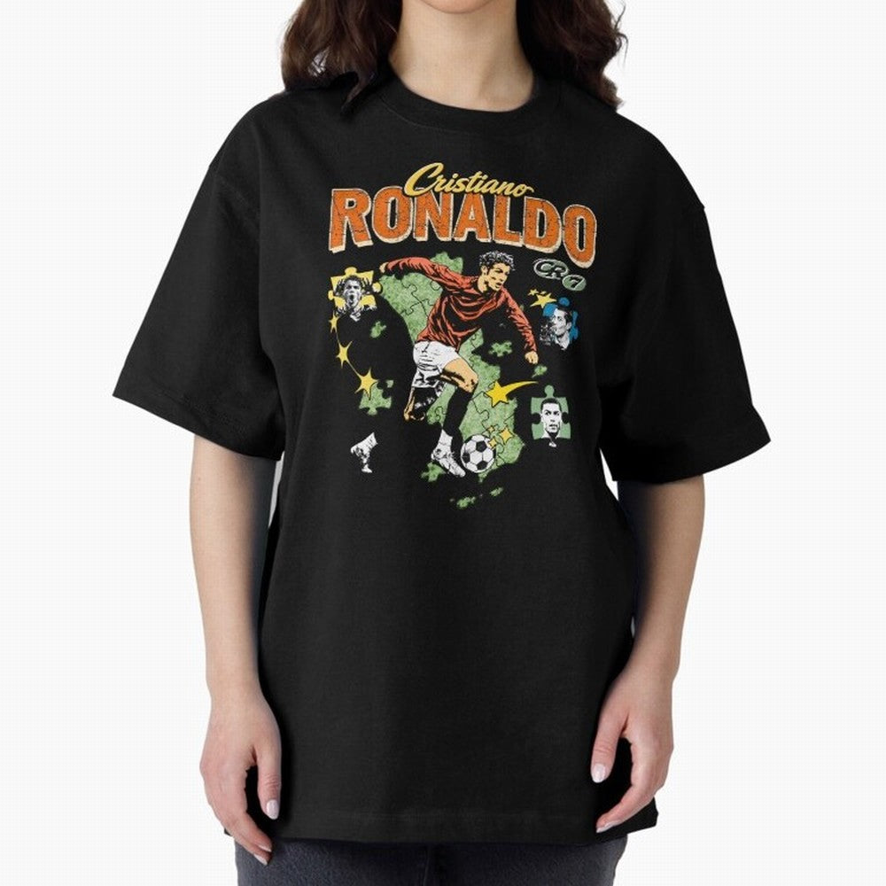 CR7 Cristiano Ronaldo Vintage Oversized T-Shirt Follow the Final Road of FIFA World Cup 2026 Group Stage for Fans of Messi and Cristiano Ronaldo and Portugal, Bringing Stadium Chants, National Pride, Trophy Dreams and Unforgettable Football