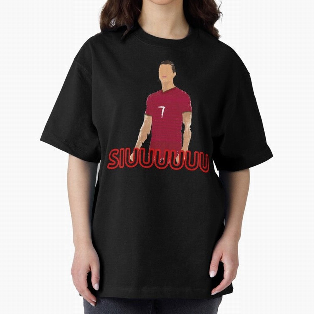 Siuuu Cristiano ronaldo goal Oversized T-Shirt Cheer for FIFA World Cup 2026 Group Stage Spirit, with England, Cristiano Ronaldo, Stadium Memories, Football Loyalty, International Chants and Championship Tradition; Great for Watch Parties, Sports