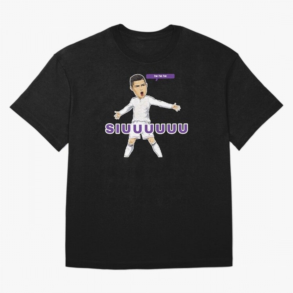 Hehehe siuuu Oversized T-Shirt Support the Legends of Global Football Passion for FIFA World Cup 2026 Group Stage, Centered on Cristiano Ronaldo, Haaland and CR7, England and Germany, Championship Spirit, Famous Goals, Roaring Crowds and