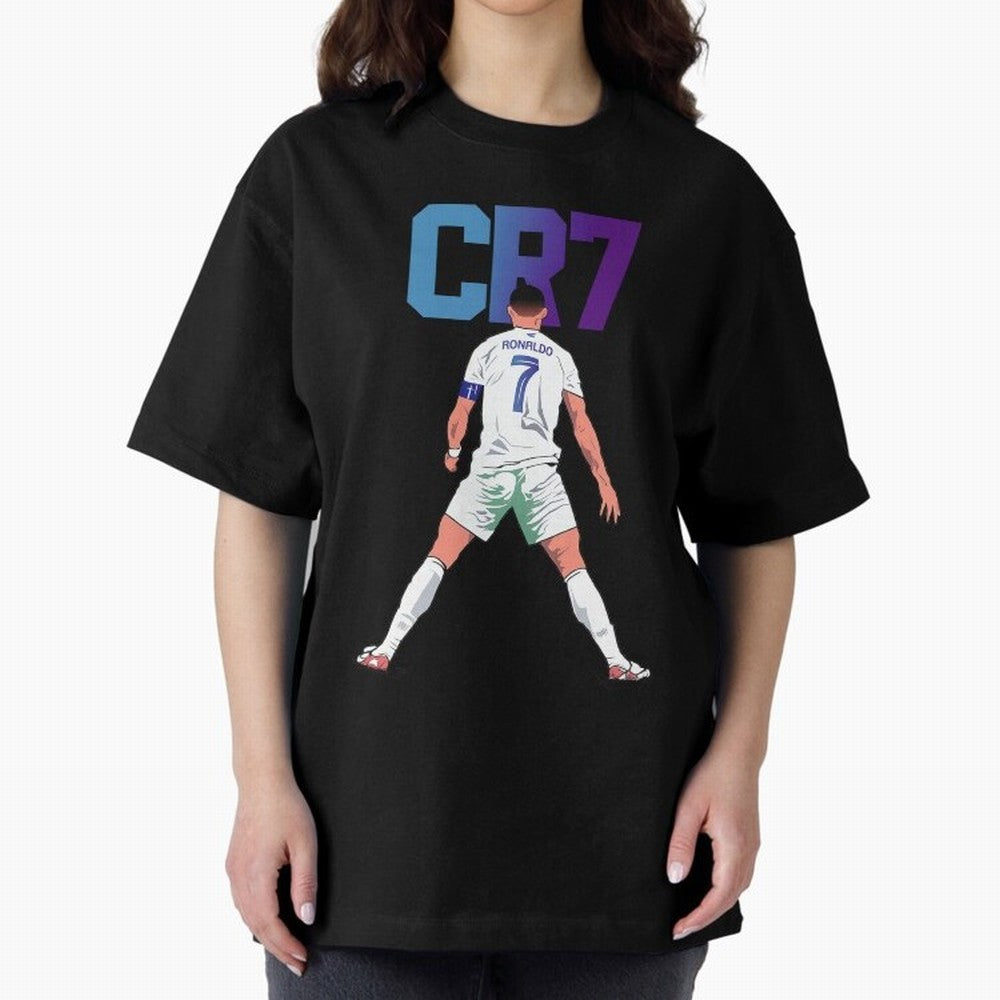 CR7 Oversized T-Shirt Support the Legends of Match Day Hype around FIFA World Cup 2026 USA Canada Mexico, Haaland and Mbappe, England, Soccer Culture, Superstar Moments, National Team Dreams and Competitive Fire; Ideal for Football Dads, Football
