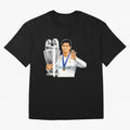Ronaldo Throphy Oversized T-Shirt Honor the Beautiful Game during Match Day Hype around FIFA World Cup 2026 USA Canada Mexico, Cristiano Ronaldo, Haaland and CR7, England and Germany, Football Festival Excitement, Trophy Ambitions, Country