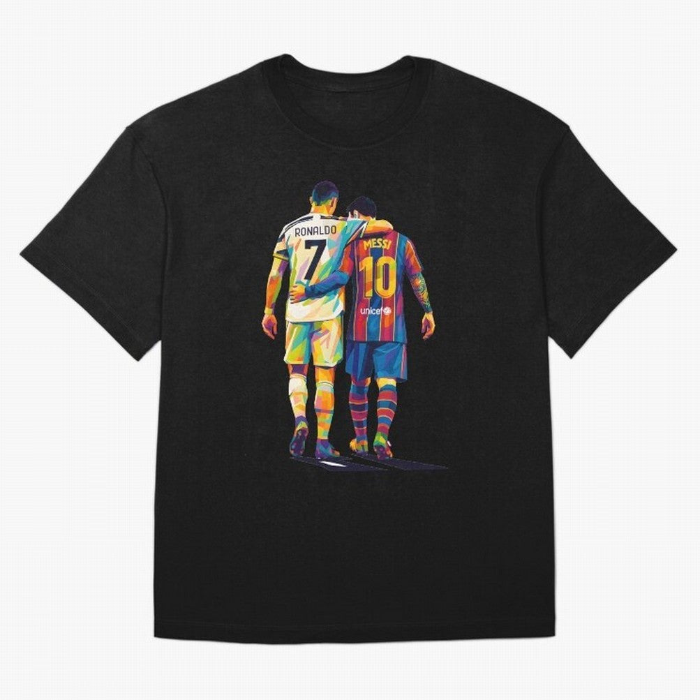 Cristiano Ronaldo & Messi Oversized T-Shirt Turn Up for FIFA World Cup 2026 USA Canada Mexico Featuring Cristiano Ronaldo, France and Portugal Energy, Supporter Pride, Iconic Celebrations, Legendary Names and Global Match Day Energy; Perfect for