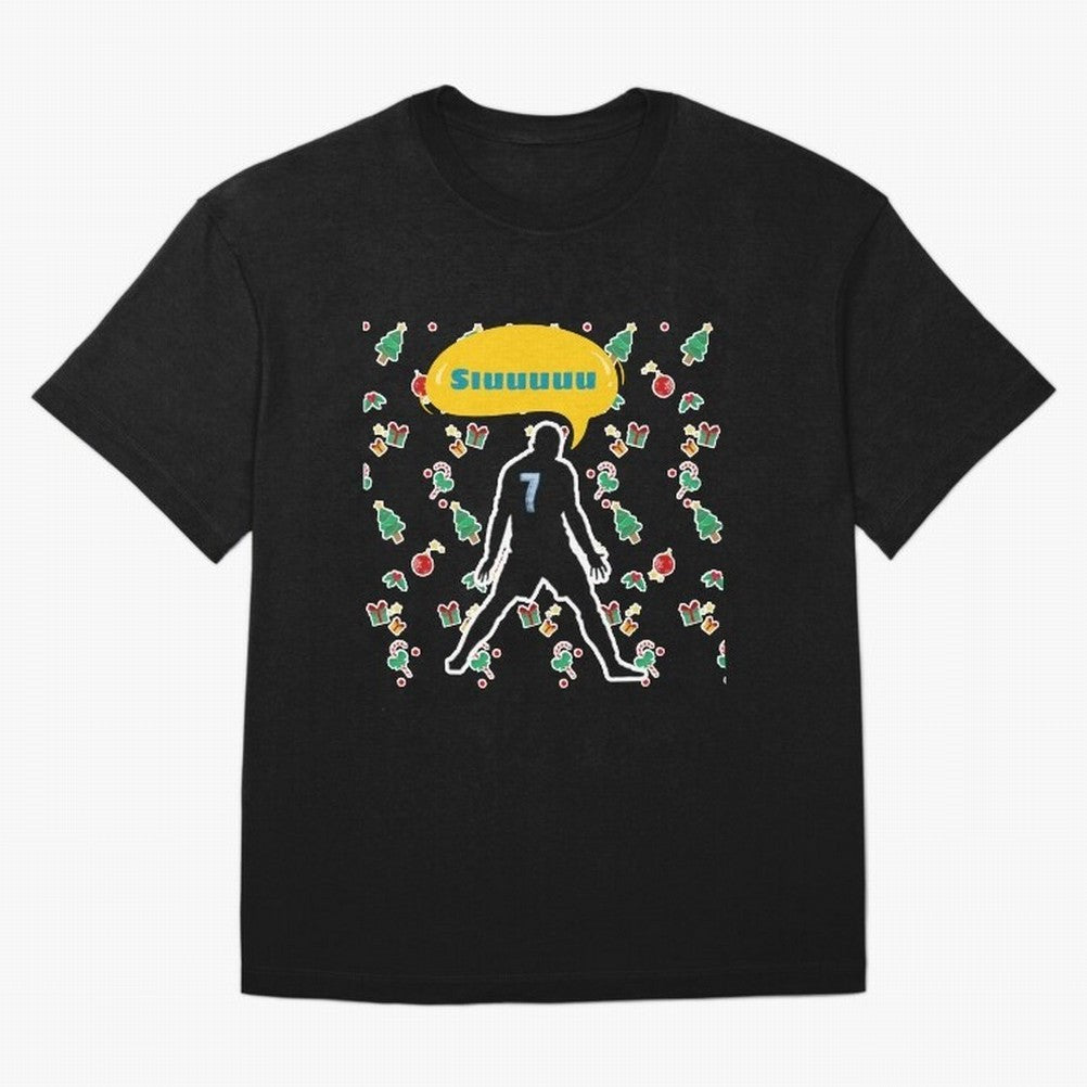 Siuuu christmas CR7 Oversized T-Shirt Carry FIFA World Cup 2026 Filled with Cristiano Ronaldo, Portugal, Spain and Germany Energy, Soccer Culture, Superstar Moments, National Team Dreams and Competitive Fire; Great for Watch Parties, Sports Bars,